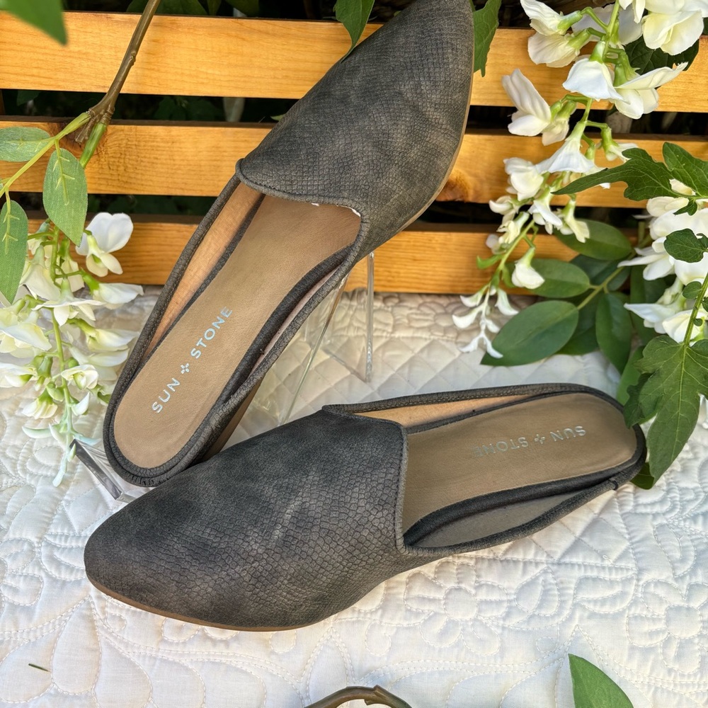 Sun‎ + Stone Women's Charcoal Loafers - Picture 9 of 9